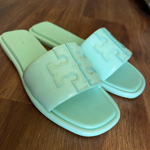 Tory Burch Double T Sport Slides - 10.5 - Picture 4 of 11